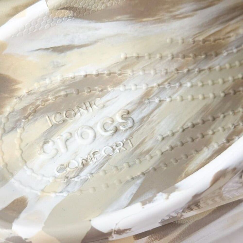 Crocs NWT Sz M12/W14 Bone Multi Classic Crush Platform Clogs - Picture 5 of 9